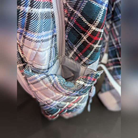 NWT VERA BRADLEY Compact Backpack Snowy Plaid - Picture 7 of 9